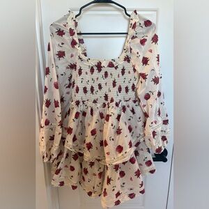 Alter’d State Rose Floral Long Sleeve Dress Size Small